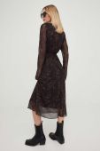 Сукня Answear Lab колір коричневий midi розкльошена (3114505)