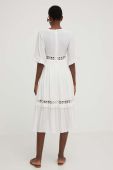 Сукня Answear Lab колір білий midi розкльошена (3219278)