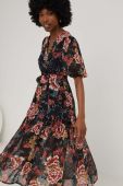 Сукня Answear Lab колір чорний midi розкльошена (3211486)