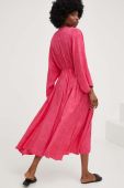 Сукня Answear Lab колір рожевий midi розкльошена (3177700)