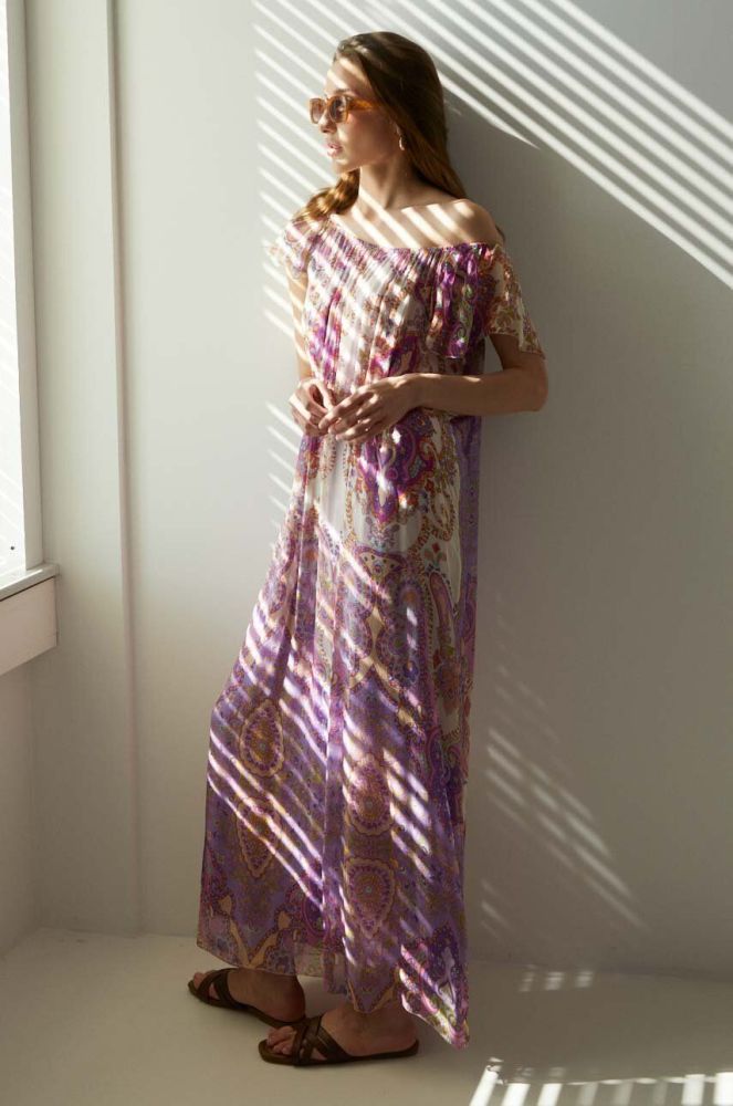 Сукня Answear Lab колір фіолетовий maxi розкльошена (3225389)