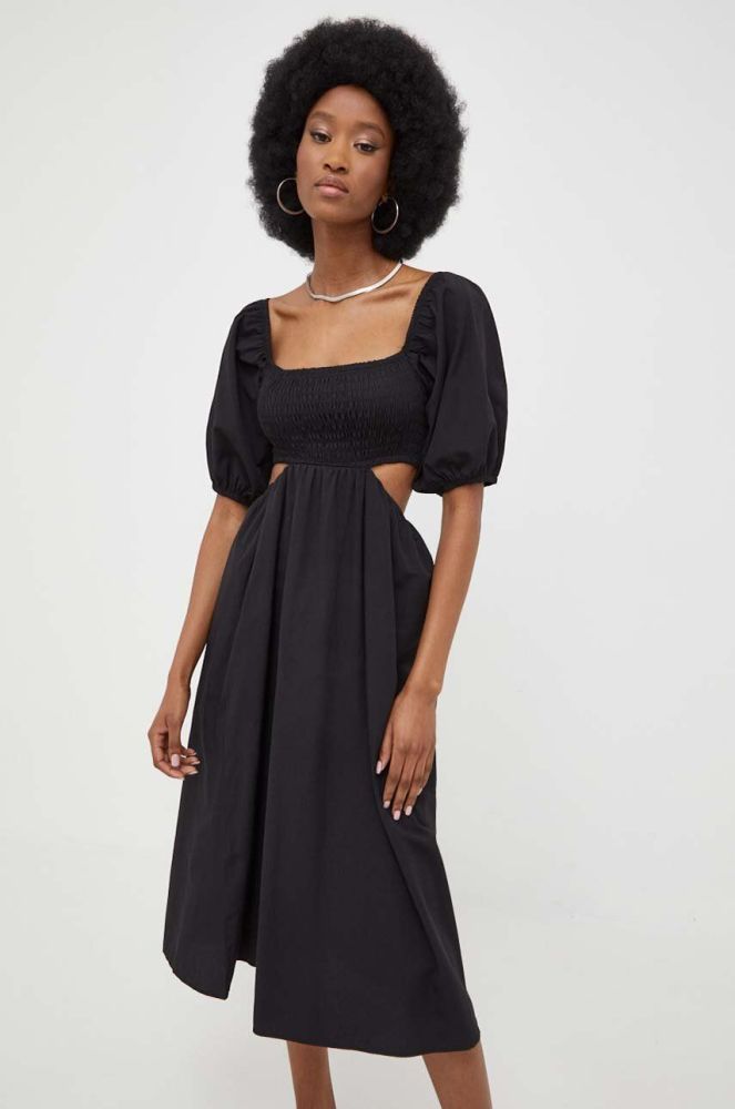 Бавовняна сукня Answear Lab колір чорний mini розкльошена (3275951)