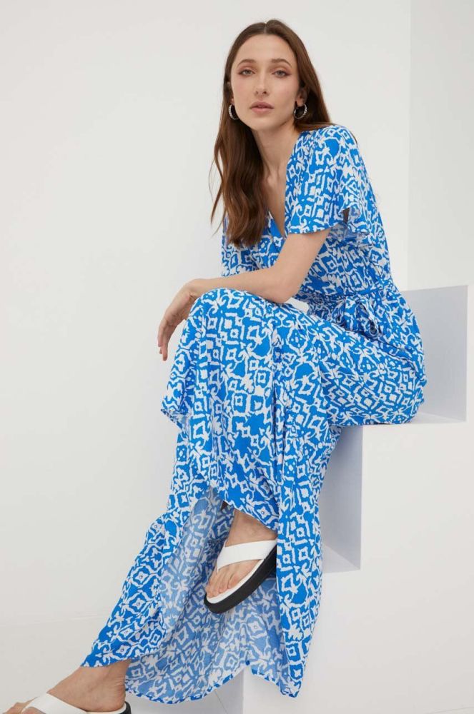 Сукня Answear Lab maxi розкльошена колір блакитний (3251897)