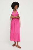 Сукня Answear Lab колір рожевий midi розкльошена (3273287)