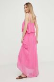 Сукня з шовком Answear Lab колір рожевий maxi розкльошена (3277782)