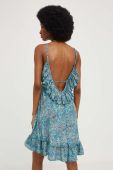 Шовкова сукня Answear Lab mini розкльошена колір блакитний (3295383)