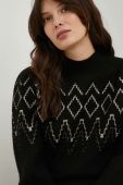 Светр Answear Lab жіночий колір чорний півгольф (2825104)
