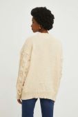 Светр з вовною Answear Lab жіночий колір бежевий легкий півгольф