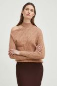 Светр Answear Lab жіночий колір коричневий півгольф