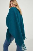Пончо з вовною Answear Lab жіночий колір зелений
