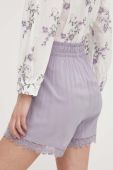 Шорти Answear Lab жіночі колір фіолетовий однотонні висока посадка