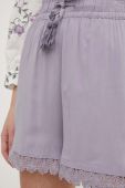 Шорти Answear Lab жіночі колір фіолетовий однотонні висока посадка