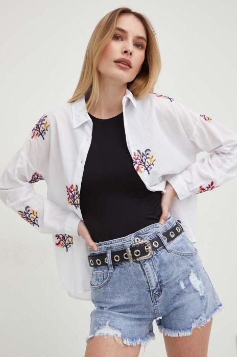 Джинсові шорти Answear Lab жіночі однотонні висока посадка колір блакитний (3107995)