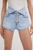 Джинсові шорти Answear Lab жіночі однотонні висока посадка колір блакитний (3239590)