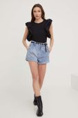 Джинсові шорти Answear Lab жіночі однотонні висока посадка колір блакитний (3251928)
