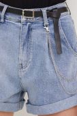 Джинсові шорти Answear Lab жіночі однотонні висока посадка колір блакитний (3251928)
