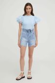 Джинсові шорти Answear Lab жіночі однотонні висока посадка колір блакитний (3249314)