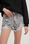 Джинсові шорти Answear Lab PREMIUM жіночі колір сірий однотонні висока посадка