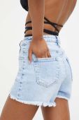 Джинсові шорти Answear Lab жіночі  висока посадка колір блакитний