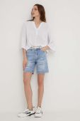 Джинсові шорти Answear Lab жіночі однотонні висока посадка колір блакитний (3251935)