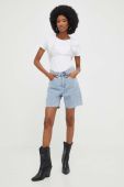 Джинсові шорти Answear Lab жіночі однотонні висока посадка колір блакитний (3277862)