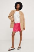 Шорти Answear Lab жіночі колір рожевий однотонні висока посадка (3295389)