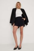 Шорти Answear Lab жіночі колір чорний однотонні висока посадка (3320540)
