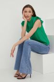 Бавовняна блузка Answear Lab колір зелений (3225423)