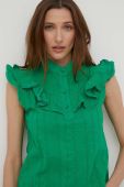 Бавовняна блузка Answear Lab колір зелений (3225423)