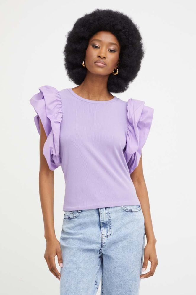 Блузка Answear Lab колір фіолетовий