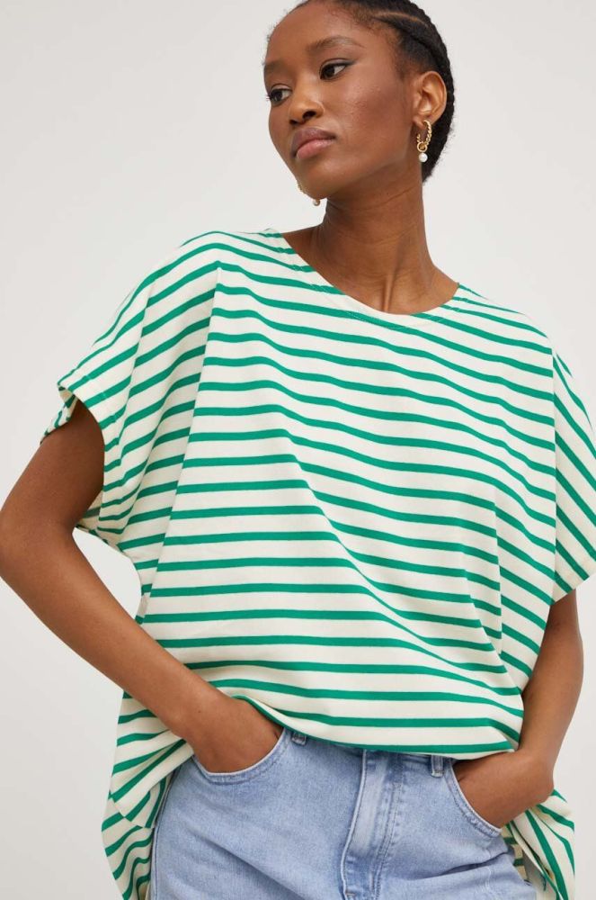 Бавовняна футболка Answear Lab колір зелений (3336414)
