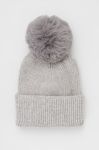 Шапка з вовною Answear Lab колір сірий з товстого трикотажу (1854663) Шапка з вовною Answear Lab колір сірий з товстого трикотажу (1854663)