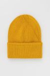 Шапка з домішкою вовни Answear Lab колір жовтий з товстого трикотажу Шапка з домішкою вовни Answear Lab колір жовтий з товстого трикотажу