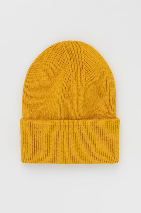 Шапка з домішкою вовни Answear Lab колір жовтий з товстого трикотажу Шапка з домішкою вовни Answear Lab колір жовтий з товстого трикотажу
