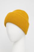 Шапка з домішкою вовни Answear Lab колір жовтий з товстого трикотажу Шапка з домішкою вовни Answear Lab колір жовтий з товстого трикотажу
