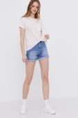 Джинсові шорти Answear Lab жіночі гладкі висока посадка колір блакитний (1375899)