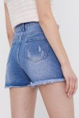 Джинсові шорти Answear Lab жіночі гладкі висока посадка колір блакитний (1375899)