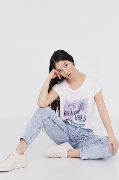 Футболка Answear Lab жіноча колір білий (1399315)