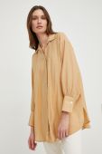 Сорочка Answear Lab жіноча колір бежевий relaxed класичний комір (2699269)