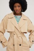 Тренч Answear Lab жіночий колір бежевий перехідний (3189378)