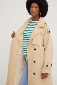 Тренч Answear Lab жіночий колір бежевий перехідний (3189378)