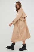 Тренч Answear Lab жіночий колір бежевий перехідна