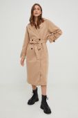 Тренч Answear Lab жіночий колір бежевий перехідна