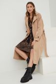 Тренч Answear Lab жіночий колір бежевий перехідна