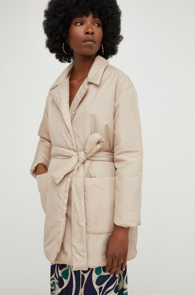 Куртка Answear Lab жіноча колір бежевий перехідна (2763020)