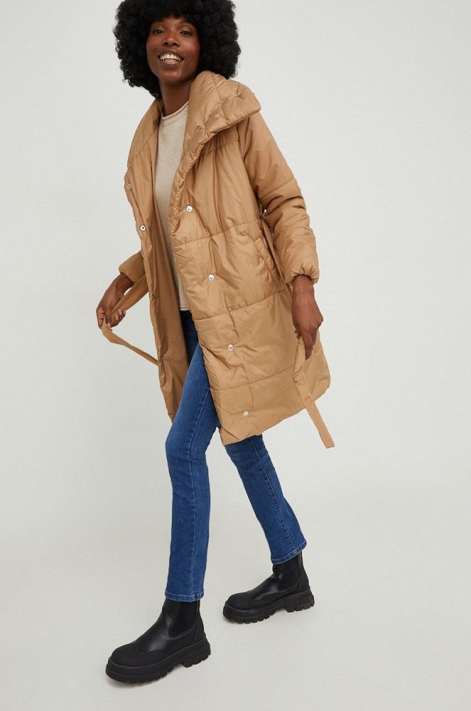 Куртка Answear Lab жіноча колір коричневий перехідна oversize (2766541)