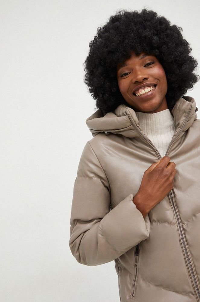 Куртка Answear Lab жіноча колір бежевий перехідна (2763047)