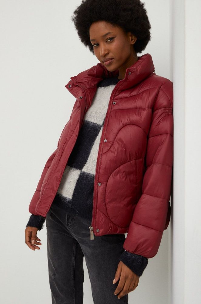 Куртка Answear Lab жіноча колір червоний зимова oversize