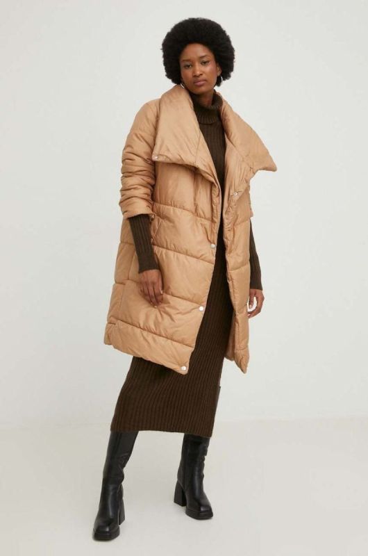Куртка Lab жіноча колір коричневий зимова oversize (2835382) фото 2