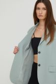 Піджак Answear Lab колір бірюзовий однобортний однотонна